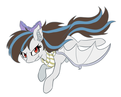 Size: 1280x1029 | Tagged: safe, artist:gintoki23, oc, oc only, oc:breezy, bat pony, pony, bow, clothes, female, hair bow, mare, scarf, simple background, solo, transparent background