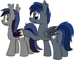 Size: 1006x812 | Tagged: safe, artist:moemneop, derpibooru import, oc, oc only, oc:echo, oc:fang, bat pony, pony, plot