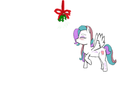 Size: 924x724 | Tagged: safe, artist:rainboom-dash, star catcher, g3, female, g3 to g4, generation leap, holly, holly mistaken for mistletoe, mistletoe, solo