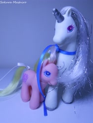 Size: 3000x4000 | Tagged: safe, artist:ushi-de-bray, princess silver swirl, g2, baby fleur, irl, photo, toy