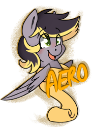 Size: 1280x1731 | Tagged: safe, artist:themodpony, derpibooru import, oc, oc only, oc:aero, pegasus, pony, bust, clothes, colt, male, offspring, parent:derpy hooves, parent:oc:warden, parents:canon x oc, parents:warderp, portrait, scarf, simple background, smiling, solo, transparent background