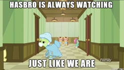 Size: 610x343 | Tagged: safe, derpibooru import, edit, edited screencap, screencap, granny smith, pony, where the apple lies, clothes, face mask, female, image macro, mare, meme, scrubs (gear), the grady girls, the shining