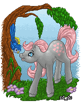 Size: 168x205 | Tagged: safe, artist:sd-dreamcrystal, snuzzle, bird, g1, g2, g1 to g2, generation leap, pixel art, simple background, solo, transparent background, tree