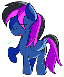 Size: 2563x3094 | Tagged: safe, artist:mintysketch, derpibooru exclusive, derpibooru import, oc, oc only, oc:soaring surprise, open mouth, raised hoof