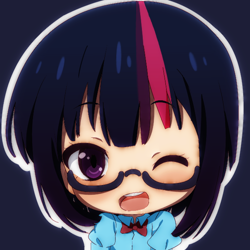 Size: 606x606 | Tagged: safe, artist:ogebo-go, twilight sparkle, equestria girls, anime, chibi, cute, humanized, solo