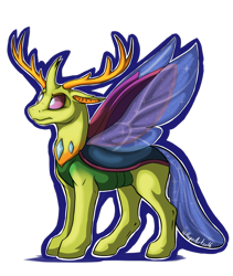 Size: 1024x1214 | Tagged: safe, artist:voltage-art, derpibooru import, thorax, changedling, changeling, to where and back again, king thorax, solo