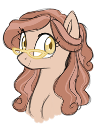 Size: 1000x1300 | Tagged: safe, artist:azure-art-wave, derpibooru import, oc, oc only, oc:rose gold, earth pony, pony, glasses, simple background, solo, transparent background