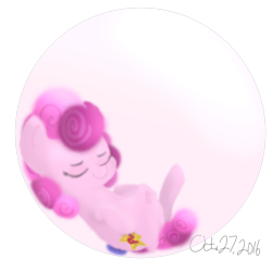 Size: 2000x2000 | Tagged: safe, artist:binkyt11, oc, oc only, earth pony, pony, bubble, calm, eyes closed, female, mare, on back, sleeping, solo