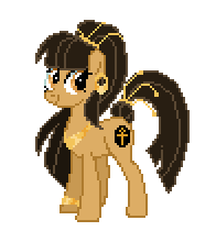 Size: 196x220 | Tagged: safe, artist:va1ly, derpibooru import, oc, oc only, oc:cleotrotra, egyptian pony, pixel art, solo