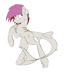 Size: 620x686 | Tagged: safe, artist:beardie, oc, oc only, original species, shark pony, offspring, simple background, solo, transparent background