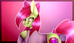 Size: 4532x2632 | Tagged: safe, artist:eclispeluna, apple bloom, absurd resolution, apple bloom's bow, bow, clothes, hair bow, older, solo, sweater, tail bow