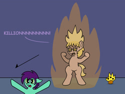 Size: 1744x1311 | Tagged: safe, artist:gogglesparks, derpibooru import, dinky hooves, oc, food, muffin, super saiyan