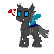 Size: 232x232 | Tagged: safe, artist:radical user 76, changeling, heart, pixel art, pony town, simple background, solo, transparent background