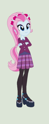 Size: 294x738 | Tagged: safe, artist:obeliskgirljohanny, derpibooru import, violet blurr, equestria girls, clothes, crystal prep academy uniform, school uniform, solo