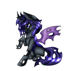 Size: 2000x2000 | Tagged: safe, artist:immagoddampony, derpibooru import, oc, oc only, changeling, purple changeling, solo