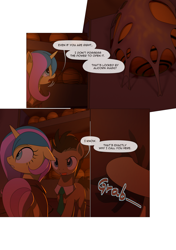 Size: 3541x5016 | Tagged: safe, artist:gashiboka, doctor whooves, oc, oc:gold lily, earth pony, pony, comic:recall the time of no return, absurd resolution, cocoon, comic