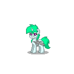 Size: 400x400 | Tagged: safe, oc, oc only, oc:helleveitie, pony, unicorn, eluveitie, eluveitie (band), longsword, mascot, pony town, sword, triskelion, weapon