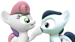 Size: 1920x1080 | Tagged: safe, artist:viranimation, rumble, sweetie belle, 3d, boop, male, muzzle, rumbelle, shipping, simple background, source filmmaker, straight, transparent background