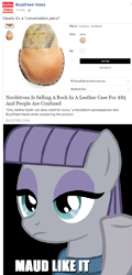 Size: 483x1007 | Tagged: safe, maud pie, buzzfeed, facebook, just rock things, obligatory pony, rock, rock pouch, screenshots, solo