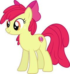 Size: 5713x6000 | Tagged: safe, artist:slb94, derpibooru import, apple bloom, absurd resolution, apple bloom's bow, bow, cute, cutie mark, hair bow, older, simple background, solo, the cmc's cutie marks, transparent background, vector