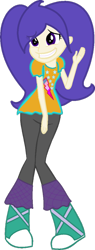 Size: 400x1054 | Tagged: safe, artist:raripie1384, oc, oc only, oc:shiny rainbow, equestria girls, a little scared, hi, solo