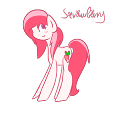 Size: 2500x2500 | Tagged: safe, anonymous artist, oc, oc only, oc:strawberry bow, earth pony, pony, female, mare, simple background, solo, transparent background