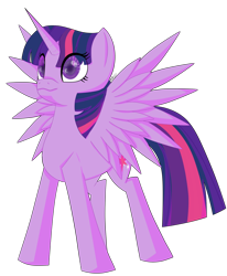 Size: 1024x1243 | Tagged: safe, artist:madd-catter, twilight sparkle, twilight sparkle (alicorn), alicorn, pony, female, mare, simple background, solo, spread wings, transparent background, wings