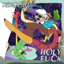 Size: 1000x1002 | Tagged: safe, derpibooru import, discord, eris, anthro, dimension travel, exploitable meme, meme, mom holy fuck, raycord legends, rule 63, vulgar