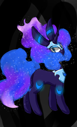 Size: 1024x1687 | Tagged: safe, artist:celestialprism18, nightmare moon, color porn, crossover, fusion, impossibly large ears, pokémon, solo, umbreon