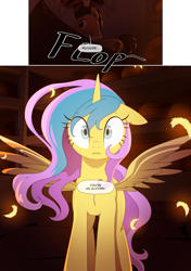 Size: 3541x5016 | Tagged: safe, artist:gashiboka, doctor whooves, princess gold lily, alicorn, earth pony, pony, comic:recall the time of no return, absurd resolution, cocoon, comic, what a twist