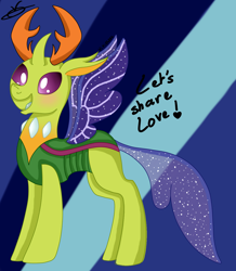 Size: 1256x1440 | Tagged: safe, artist:vivi04264, derpibooru import, thorax, changedling, changeling, to where and back again, king thorax, solo