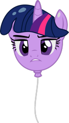 Size: 529x946 | Tagged: safe, artist:mega-poneo, twilight sparkle, the one where pinkie pie knows, balloon, balloon pony, female, mare, simple background, solo, transparent background, vector