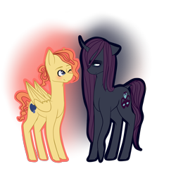 Size: 5000x5000 | Tagged: safe, artist:lavasokawaii, oc, oc only, oc:amateur play, oc:heartfelt, pegasus, pony, unicorn, absurd resolution, blushing, femboy, gay, male, one eye closed, shipping, simple background, transparent background, wink