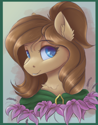 Size: 3300x4200 | Tagged: safe, artist:ardail, oc, oc only, oc:mocha latte, pony, absurd resolution, bust, chest fluff, clothes, ear fluff, female, looking at you, mare, portrait, solo