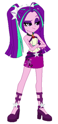 Size: 252x536 | Tagged: safe, artist:wynterstar93, aria blaze, equestria girls, clothes, crossed arms, high heels, jewelry, pendant, skirt, sleeveless, solo