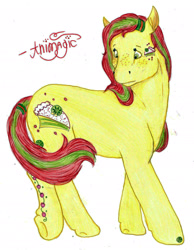 Size: 1571x2029 | Tagged: safe, artist:animagicworld, g3, kiwi tart, solo, traditional art