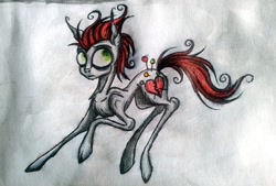 Size: 1024x692 | Tagged: safe, artist:pinkamenacheshirepie, derpibooru import, oc, oc only, oc:pin cushion, pin, traditional art