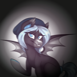 Size: 2400x2400 | Tagged: safe, artist:snowpaca, oc, oc only, oc:serac, bat pony, pony, solo