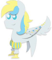 Size: 1897x2200 | Tagged: safe, artist:themodpony, oc, oc only, oc:cirrus sky, hippogriff, original species, floaty, lineless, male, pointy ponies, simple background, smiling, solo, talons, transparent background, vector, wings