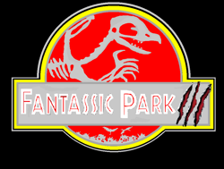 Size: 910x688 | Tagged: safe, derpibooru import, griffon, jurassic park, jurassic park 3, logo parody