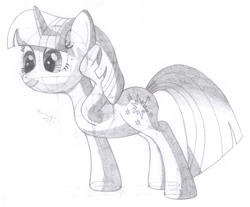 Size: 1362x1126 | Tagged: safe, artist:aafh, twilight sparkle, pony, monochrome, traditional art