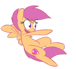 Size: 1280x1170 | Tagged: safe, artist:mr-degration, derpibooru import, scootaloo, backwards cutie mark, belly button, cutie mark, open mouth, simple background, solo, the cmc's cutie marks, transparent background