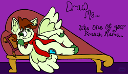 Size: 3986x2314 | Tagged: safe, artist:moddie, oc, oc only, oc:aperture, pegasus, pony, clothes, draw me like one of your french girls, female, mare, scarf, solo, titanic