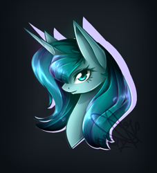 Size: 1000x1100 | Tagged: safe, artist:lunarskystorm, oc, oc only, oc:ambient waves, pony, unicorn, solo