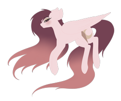 Size: 2400x2000 | Tagged: safe, artist:minelvi, oc, oc only, oc:nude blush, pegasus, pony, female, high res, mare, simple background, solo, transparent background