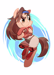 Size: 2427x3353 | Tagged: safe, artist:shira-hedgie, pony, bipedal, commission, crossover, hiromi mita, ponified, solo, video game, windjammers