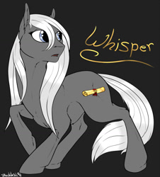 Size: 1024x1132 | Tagged: safe, artist:backlash91, oc, oc only, oc:whisper, changeling, earth pony, pony, fallout equestria, fanfic:fallout equestria: the chrysalis, disguise, disguised changeling, solo