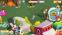 Size: 1136x640 | Tagged: safe, cherry jubilee, scootaloo, clothes, gameloft, nightmare night, wonderbolts uniform