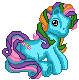 Size: 79x80 | Tagged: safe, artist:katcombs, rainbow dash (g3), g3, base used, pixel art, simple background, solo, transparent background