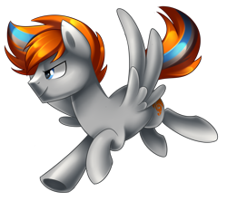 Size: 2101x1868 | Tagged: safe, artist:scarlet-spectrum, oc, oc only, oc:sukko, pegasus, pony, commission, flying, male, simple background, smiling, solo, stallion, transparent background